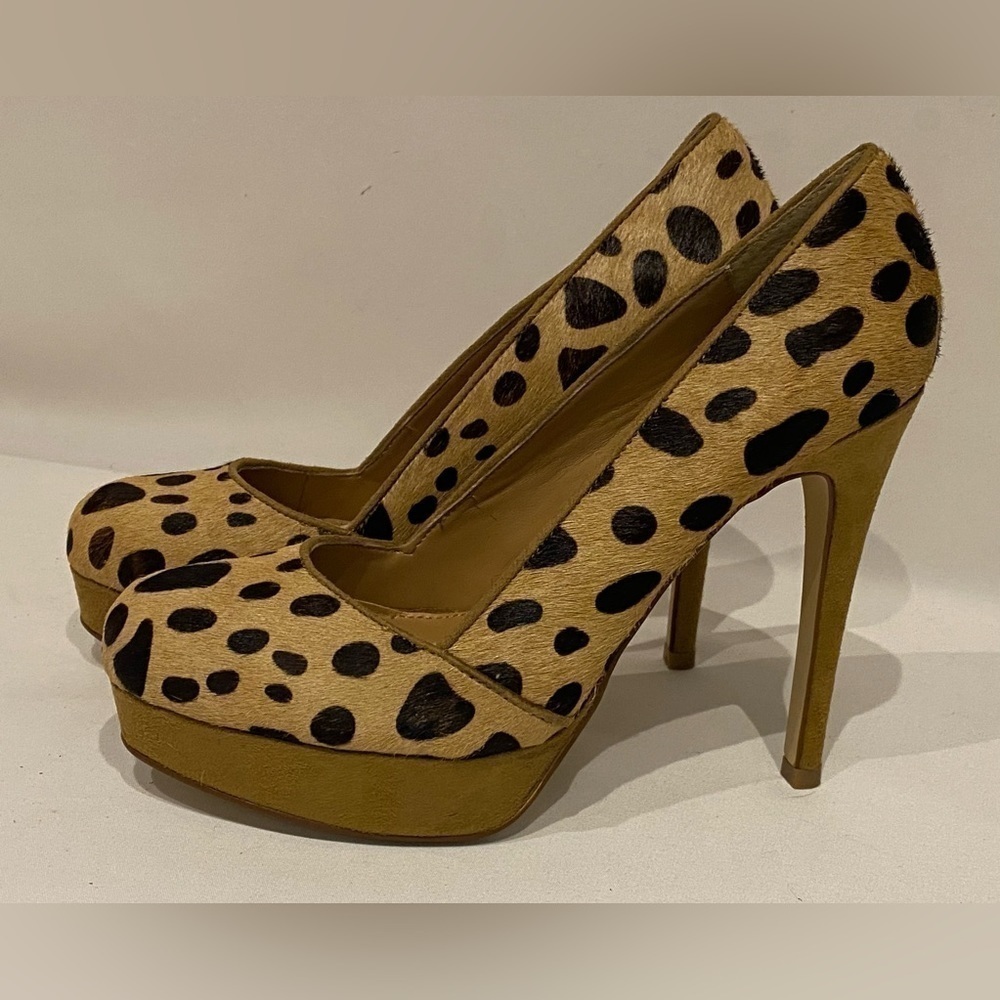 NEW Chinese Laundry Wave Length Light Natural Pony Hair Platform Pump Size 7.5M - Picture 4 of 16